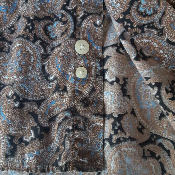 Alan Flusser SZ XL Paisley Men's Button Down Shirt ⚡️BUY 3 for $55⚡️ - Picture 9 of 16